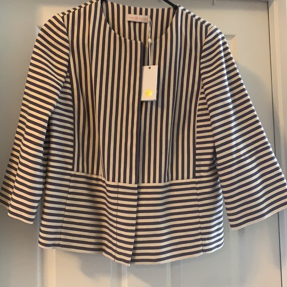 Tory Burch Rene Striped Jacket - Picture 9 of 11